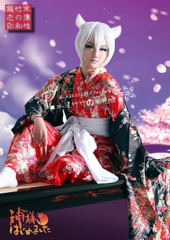包邮100%实物coser拍摄 巴卫cos和服《元气少女缘结神》巴卫浴衣