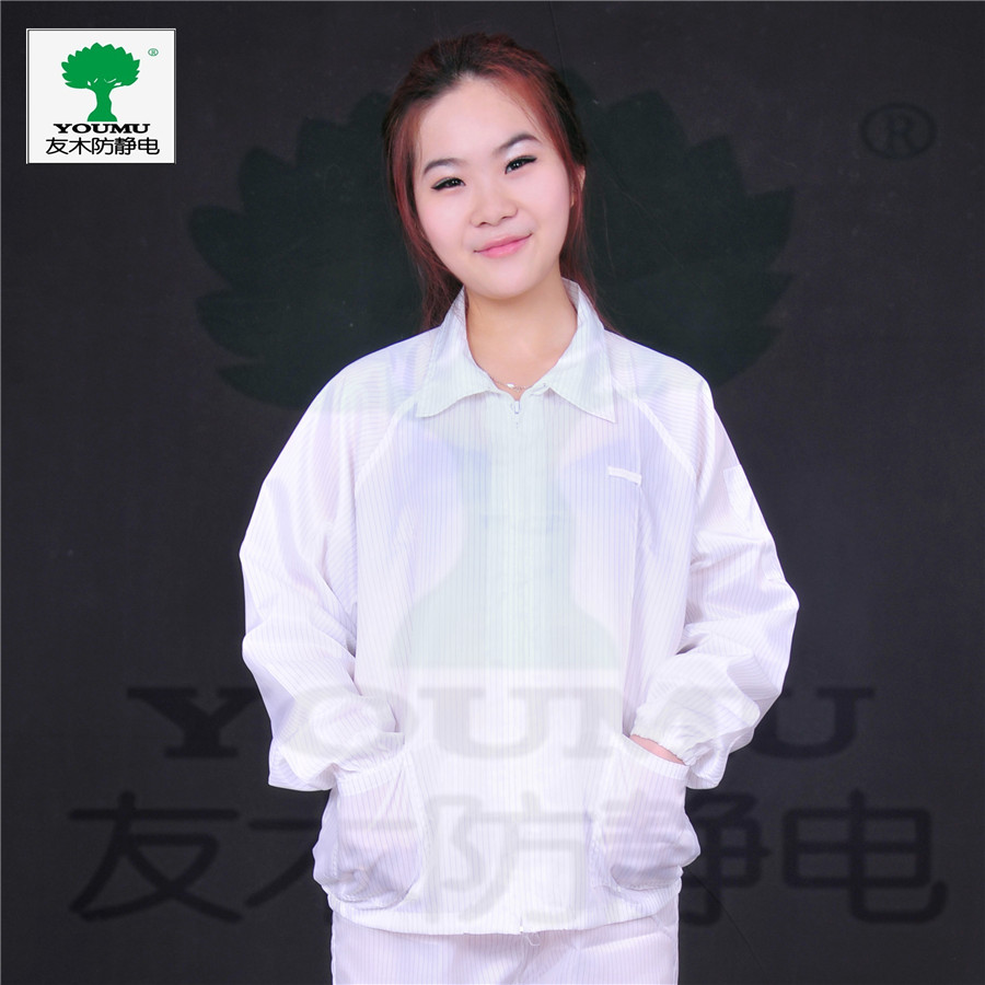 Dust free clothes Electrostatic clothing Dustproof clothing jacket electronics factory coverall blue white Protective clothing Men's and women's money Foxconn