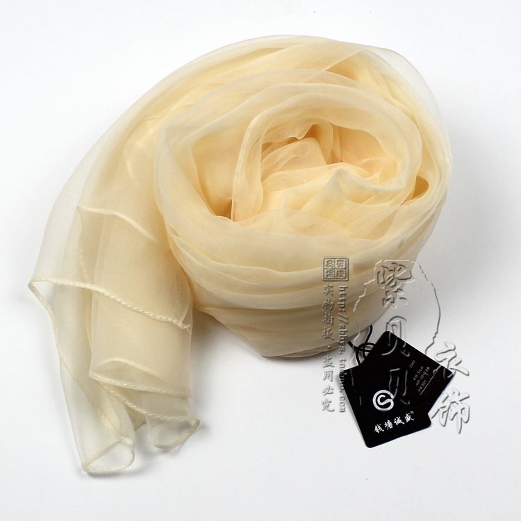 Hangzhou Silk scarf black female Versatile Thin money spring and autumn summer mulberry silk ma'am Shawl real silk have more cash than can be accounted for scarf Solid color