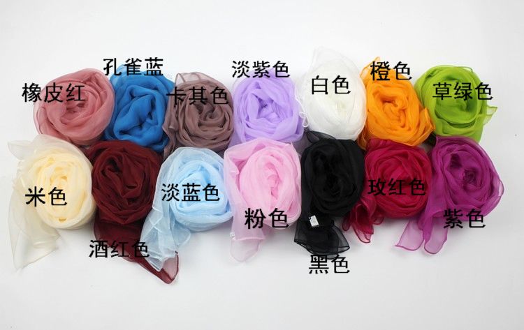 Hangzhou Silk scarf black female Versatile Thin money spring and autumn summer mulberry silk ma'am Shawl real silk have more cash than can be accounted for scarf Solid color