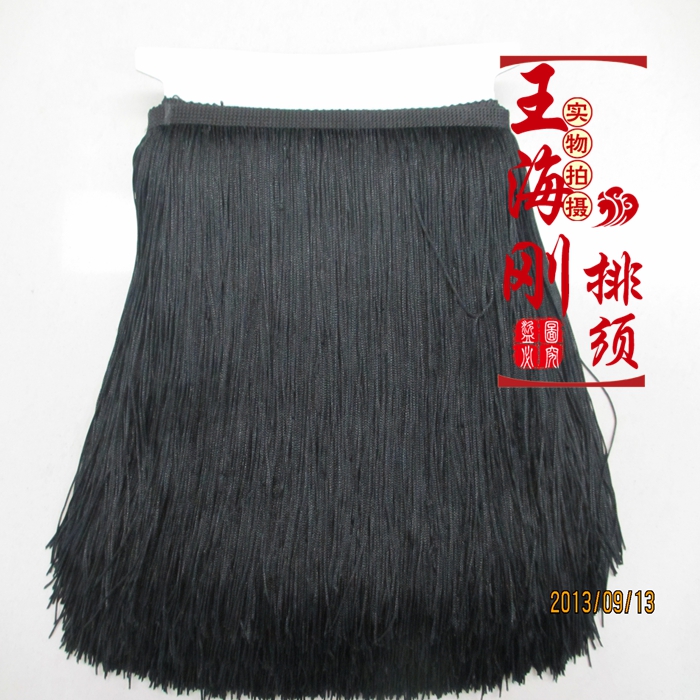 DIY / stage clothing accessories / Latin dance tassels lace / polyester fiber Whisker arrangement 15c m long   Three free shipping
